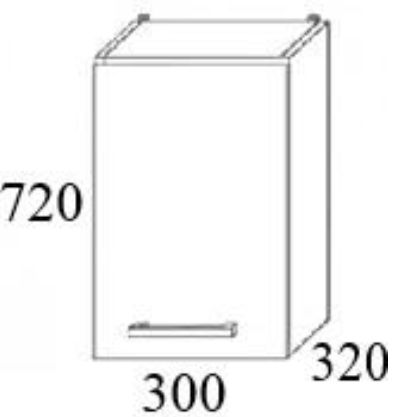 Szafka kuchenna wisząca MKW7 30x32x72h
